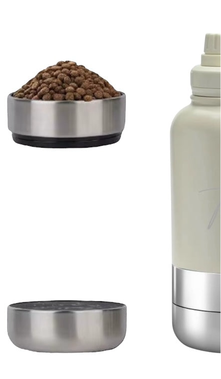 Thrivvy 3 in 1 Companion Travel Water Bottle- CREAM