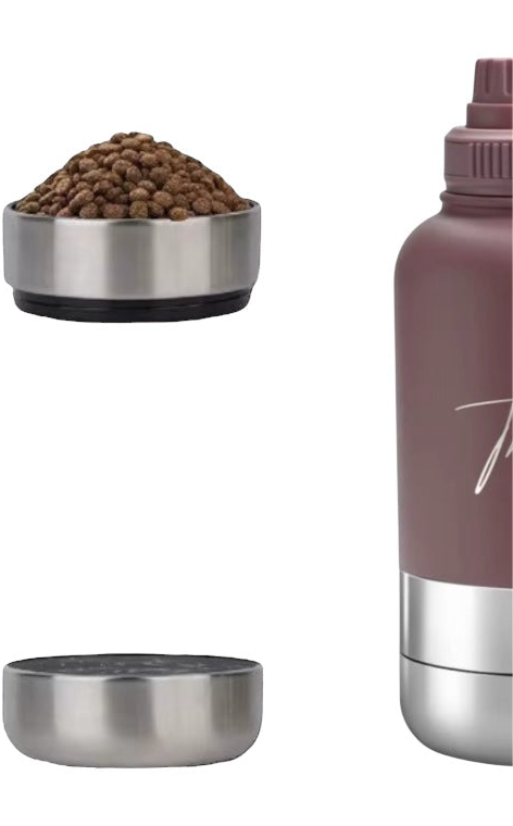Thrivvy 3 in 1 Companion Travel Water Bottle- SMOKEY PINK