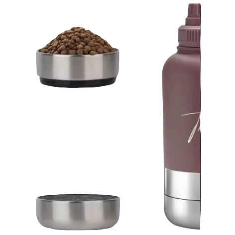 3 in 1 portable dog water bottle with bowls