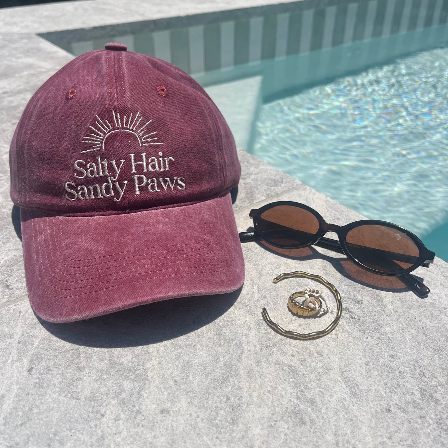 Dog Lover Baseball Cap – Salty Hair Sandy Paws | Thrivvy