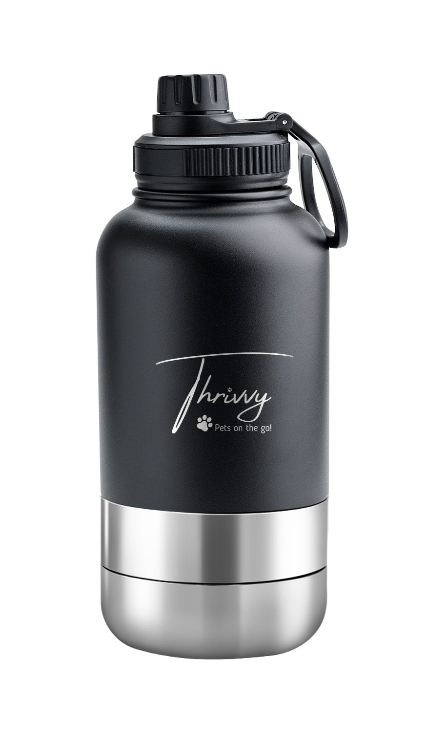 Thrivvy 3 in 1 Companion Travel Water Bottle - MIDNIGHT