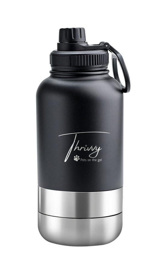 Thrivvy 3 in 1 Companion Travel Water Bottle - MIDNIGHT