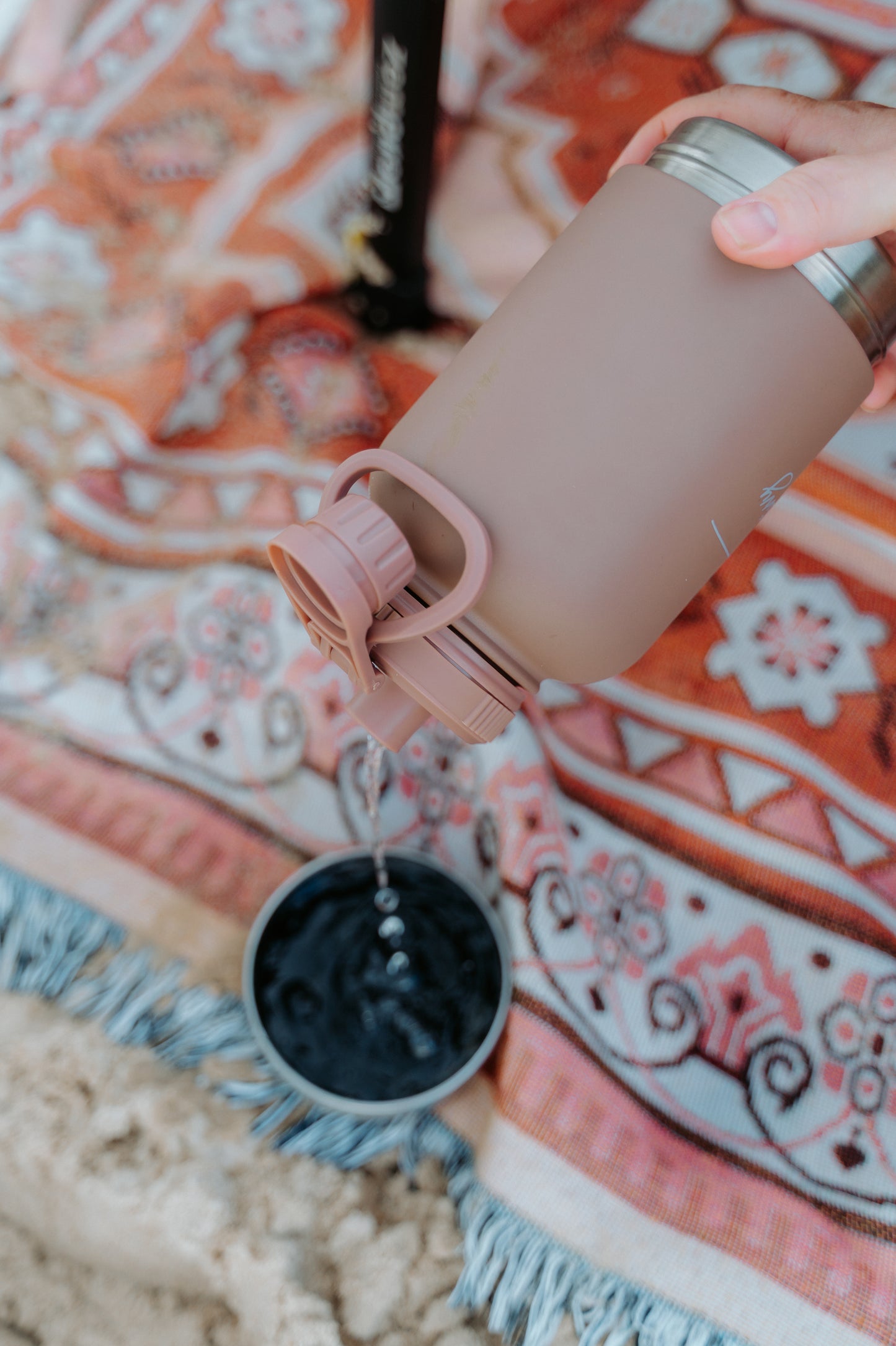 Thrivvy 3 in 1 Companion Travel Water Bottle - MIDNIGHT