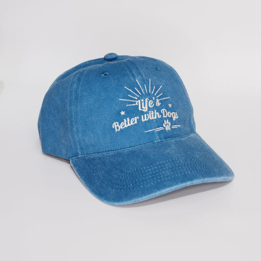 Dog Lover Baseball Cap – Life Is Better With Dogs | Thrivvy