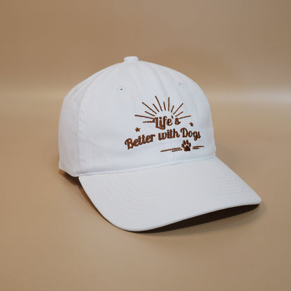 Dog Lover Baseball Cap – Life Is Better With Dogs | Thrivvy