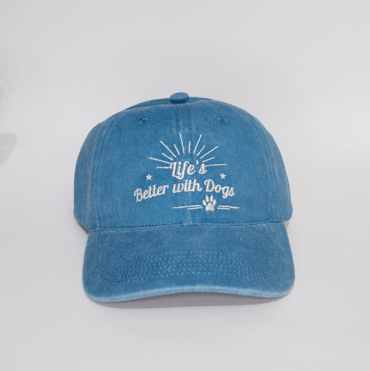 Dog Lover Baseball Cap – Life Is Better With Dogs | Thrivvy
