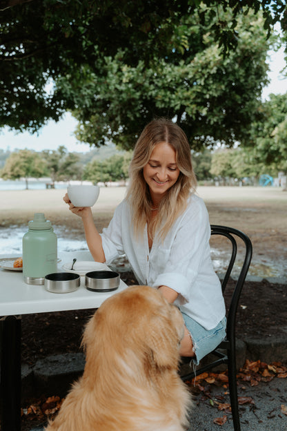 Thrivvy 3 in 1 Companion Travel Water Bottle- SAGE GREEN