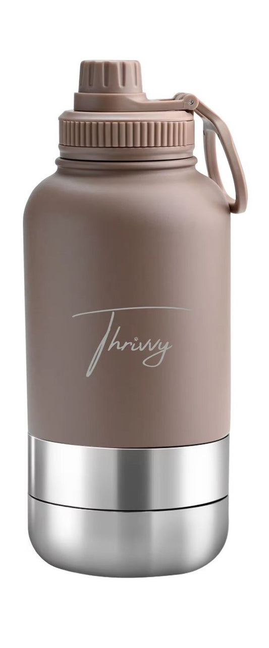Thrivvy 3-in-1 Travel Water Bottle