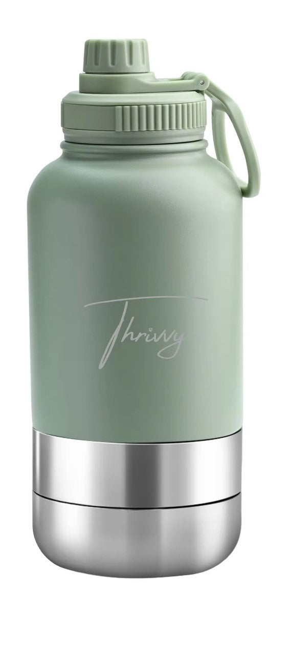 Thrivvy 3-in-1 Travel Water Bottle